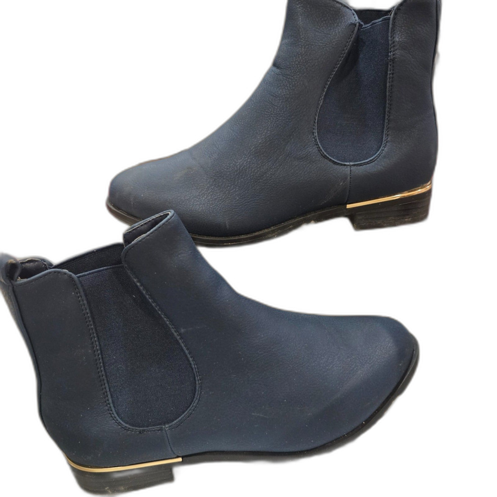 Dream Pairs women's navy Chelsea boots 6.5 with ankle gore (0625)